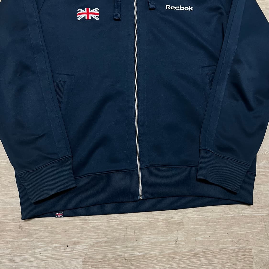 리복 클래식 잉글랜드 영국 국기 자수 후드집업 [네이비] 2XL/110 상품이미지3