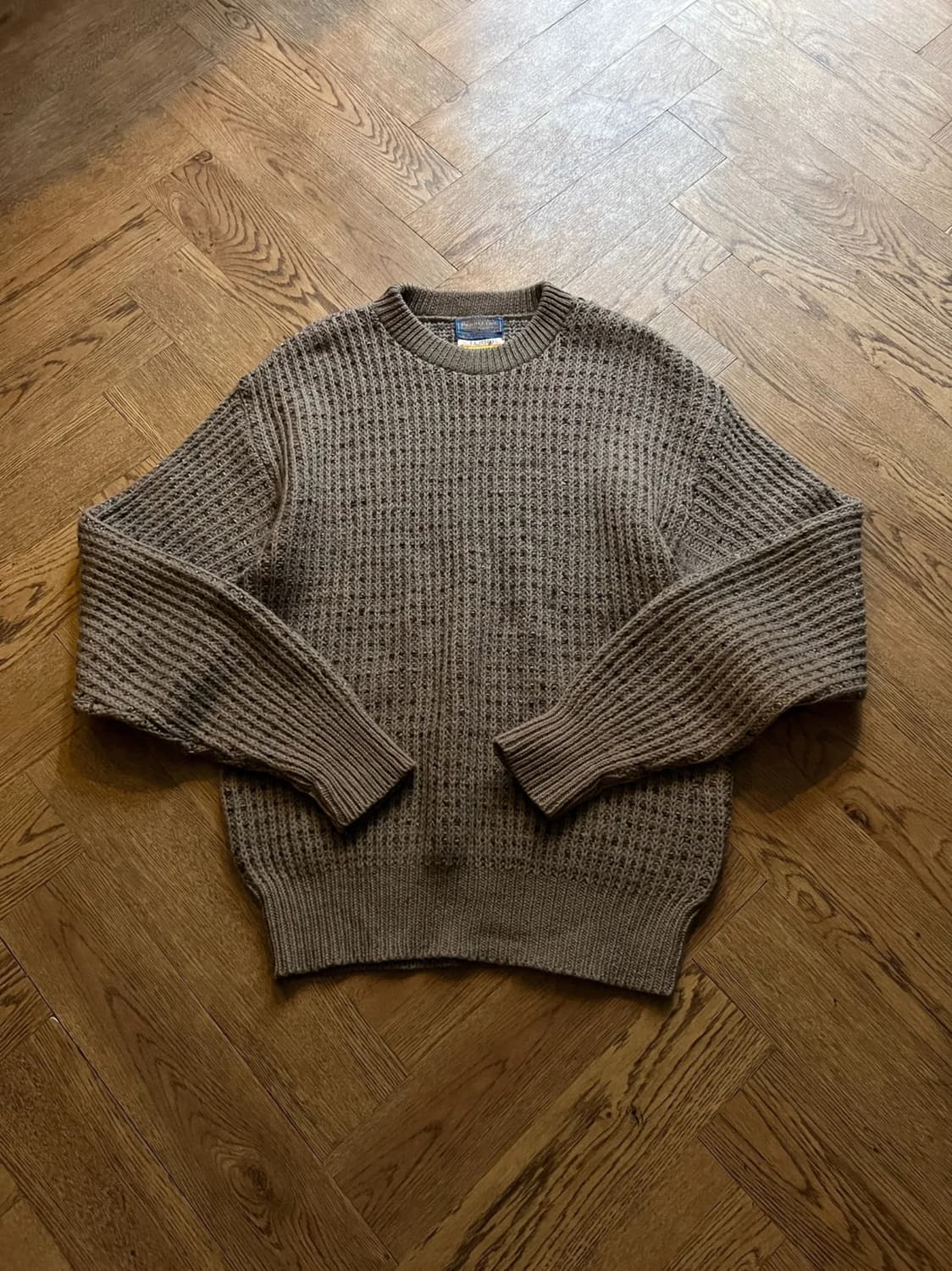 [L]70's 펜들턴 LOBO 퓨어 울 보카시 와플 니트 상품이미지1