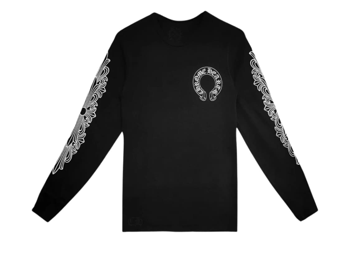 크롬하츠/ 홀스슈 로고 와플 써멀 플로럴 롱슬리브/ XL 상품이미지1