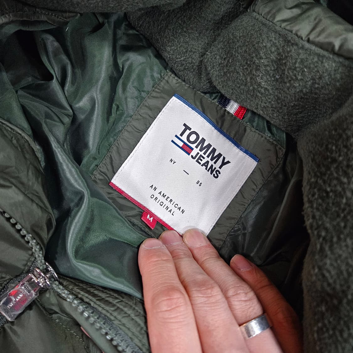 (미사용)타미진스 나일론 롱 후드 다운 패딩 코트 85size 상품이미지8