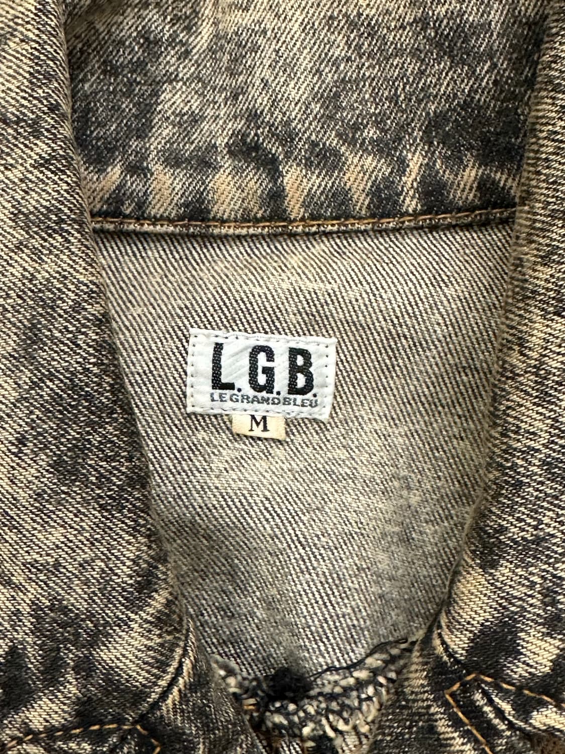 M)L.G.B 빈티지 컷아웃 디테일 워싱 헌팅 데님 자켓 상품이미지4