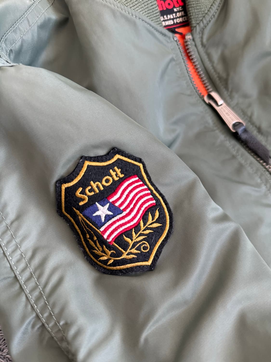 쇼트 NYC 플라이트 자켓 블루종 항공점퍼 ma-1 봄버 자켓 L 상품이미지4