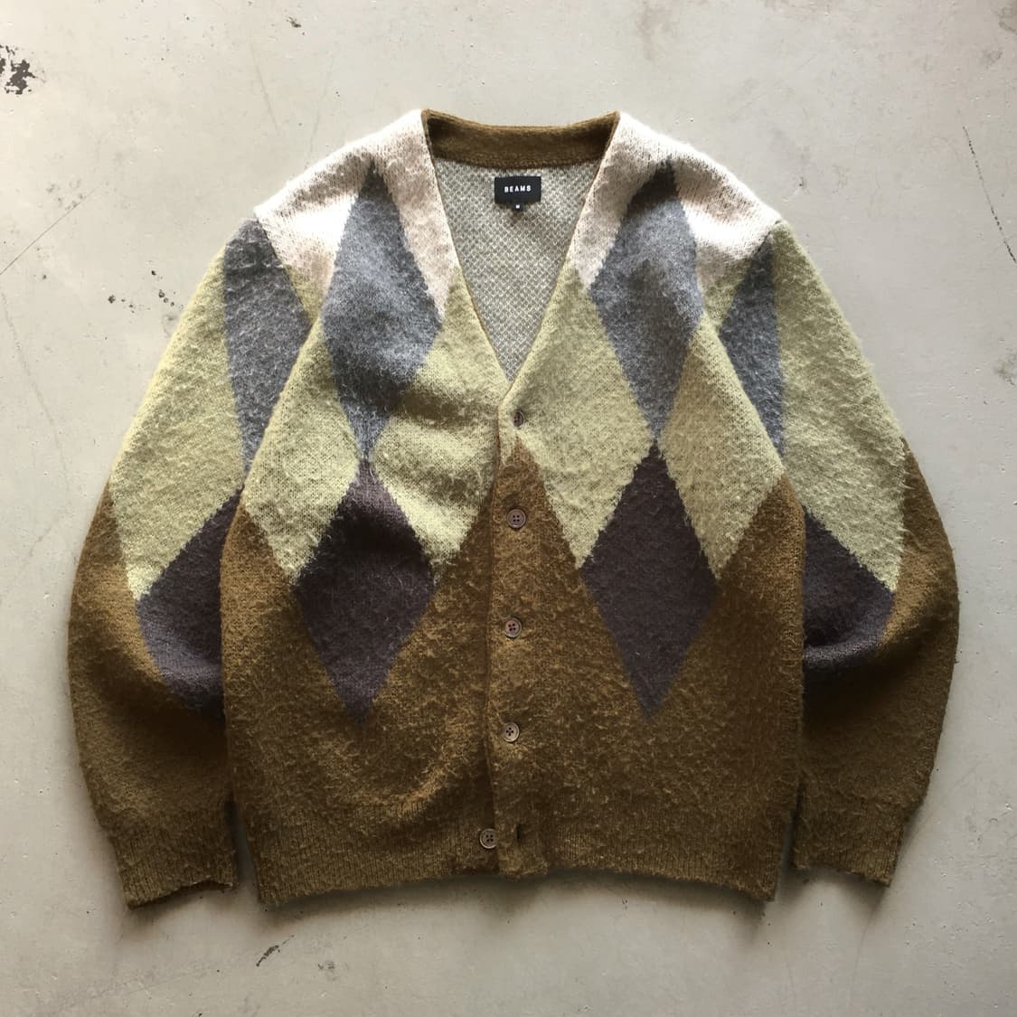 Beams Argyle Cardigan 상품이미지1