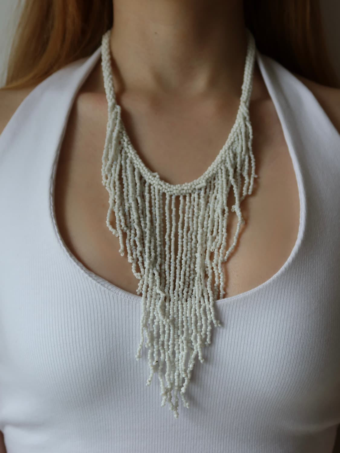 fringe bead necklace 상품이미지1