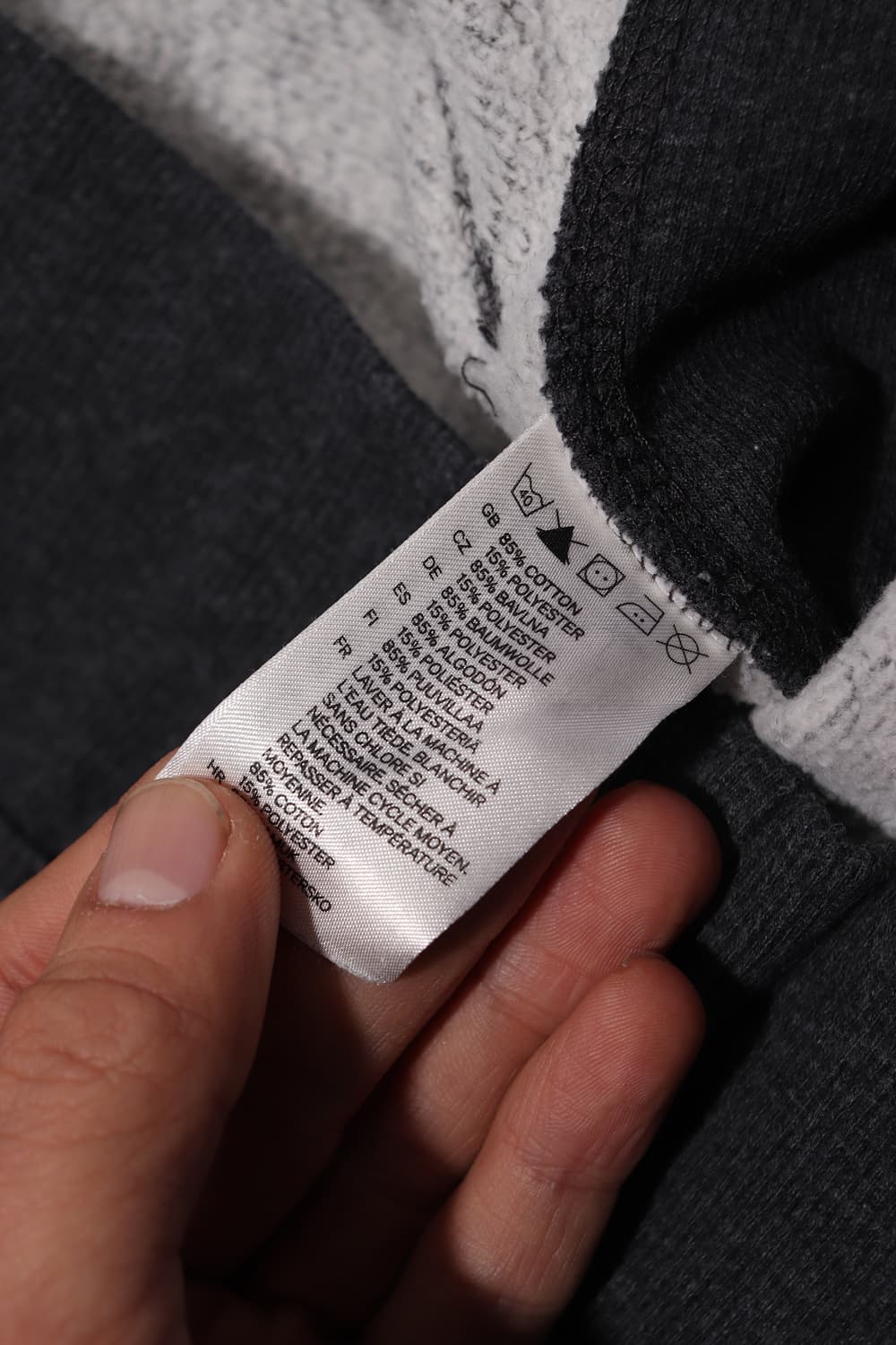 H&M 딱붙핏 차콜 후드집업 women S 상품이미지5