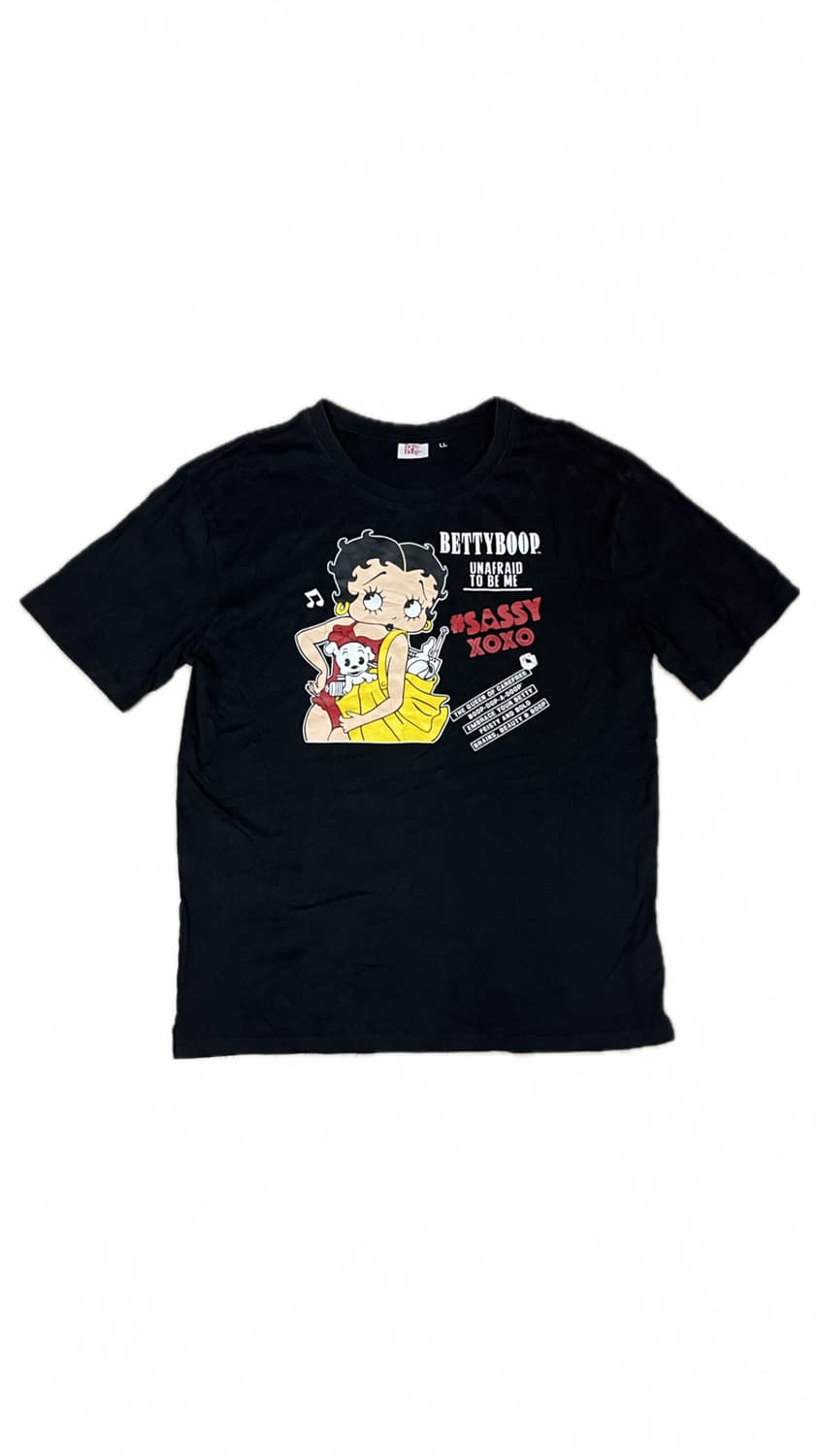Betty boop 검정 반팔T 상품이미지1