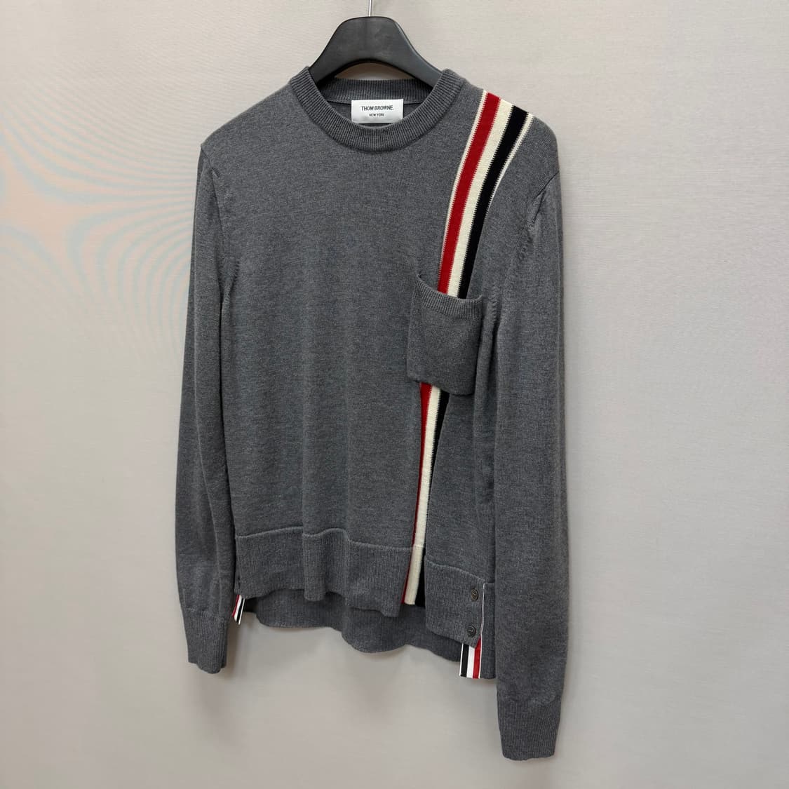 톰브라운 인타르시아 포켓 메리노 울 니트 (77)  상품이미지3