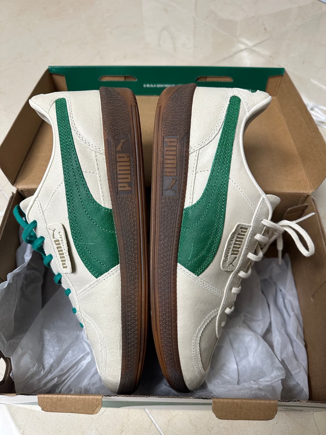 퓨마 팔레모 그린 그린+아이보리 스니커즈 275 상품이미지5