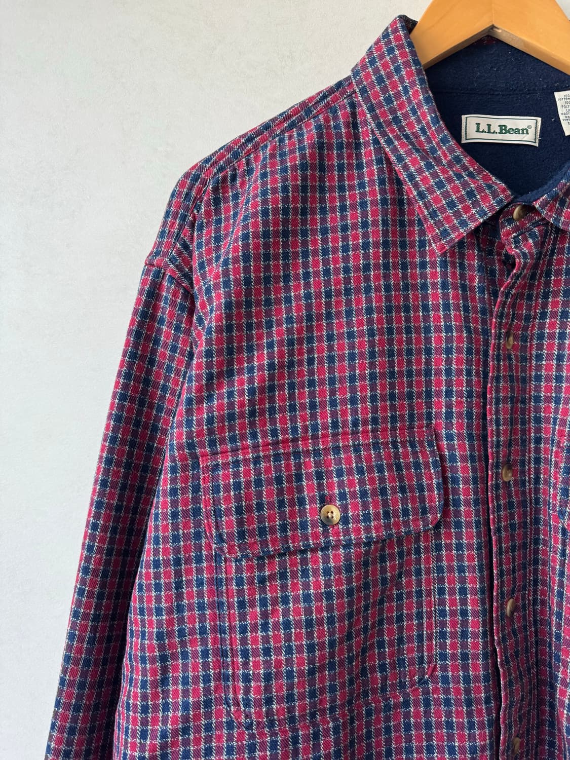 90s 엘엘빈 플리스 라인 셔츠 상품이미지5