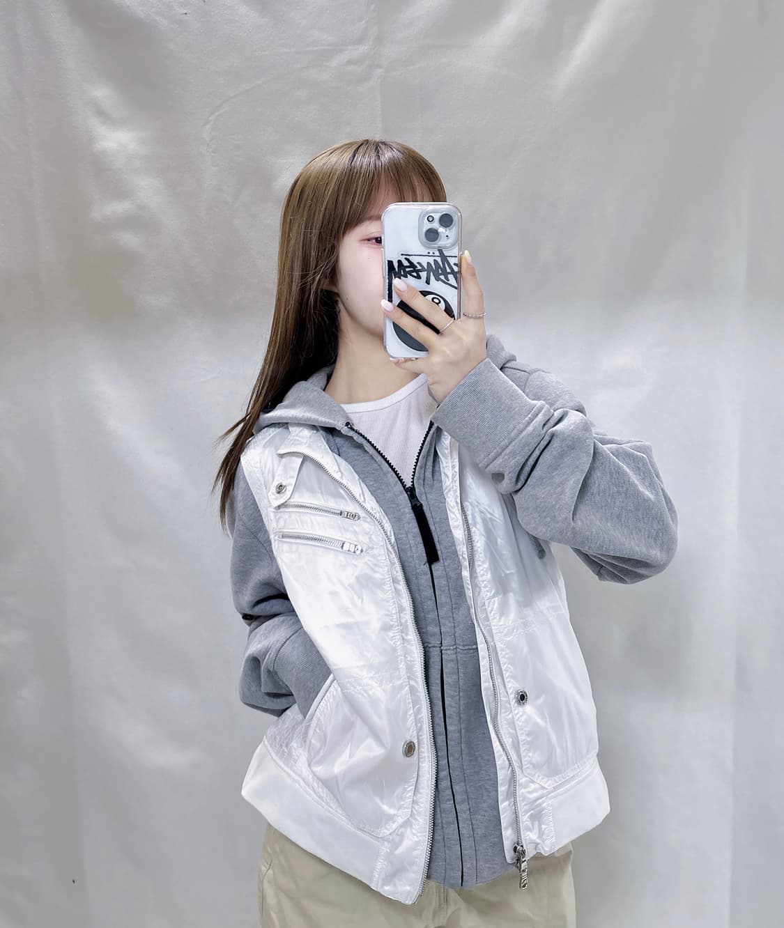 폴로 GOLF 화이트 투웨이 나일론 베스트  상품이미지1