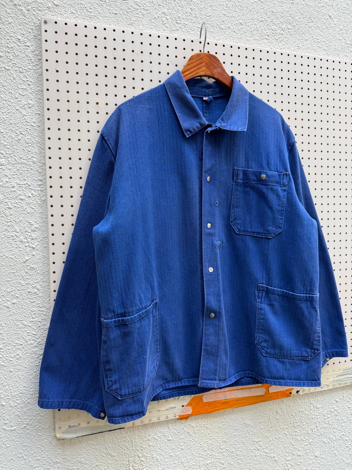 OLD VINTAGE HBT FRENCH WORK 헤링본트윌워크자켓 상품이미지5