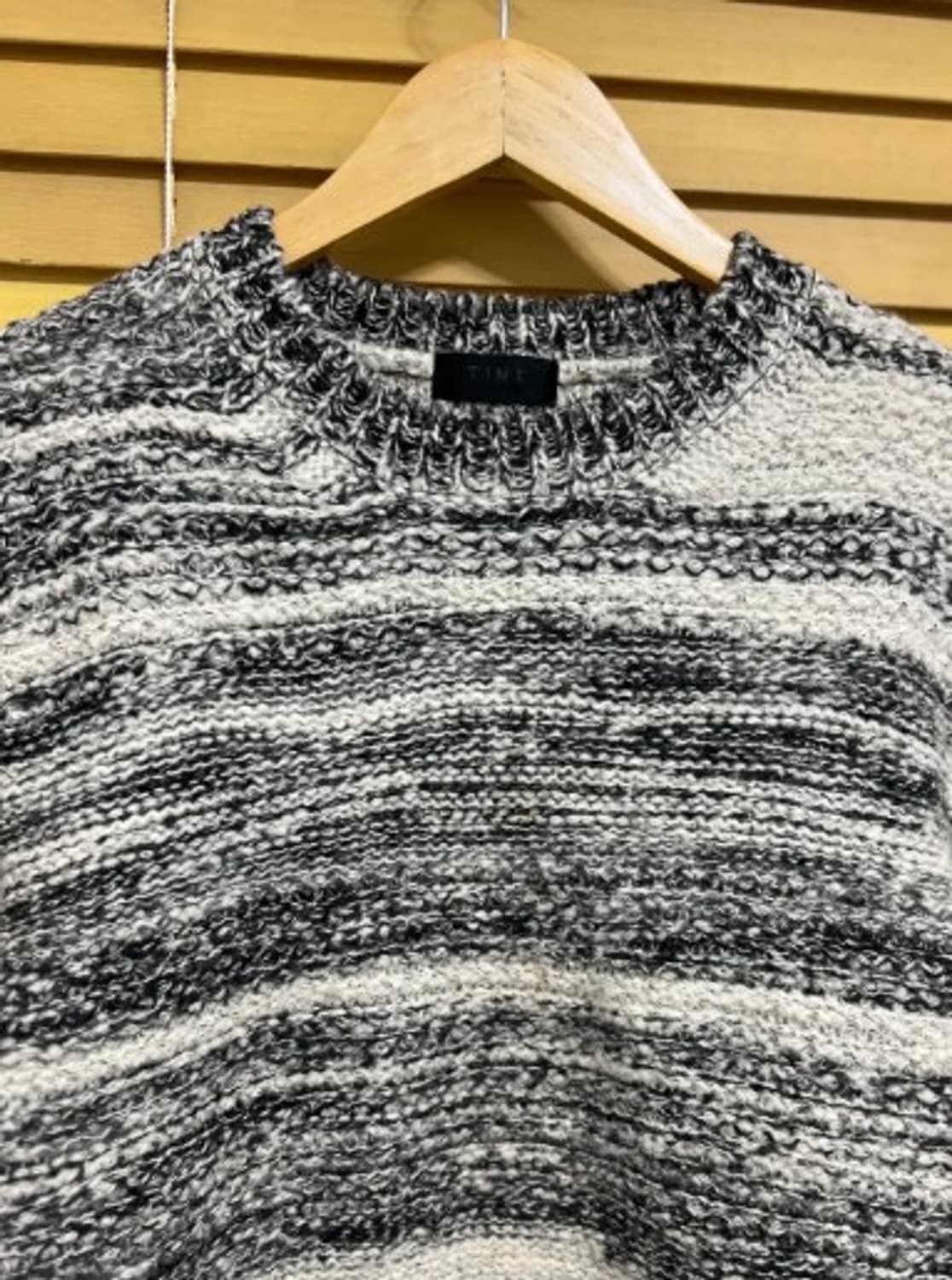 타임 남성 스트라이프패턴울니트 100 상품이미지1