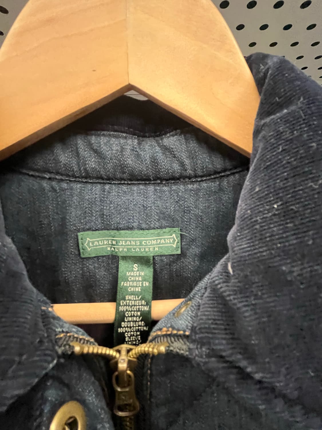 로렌 랄프로렌 퀼팅 자켓 데님 블랙 상품이미지7