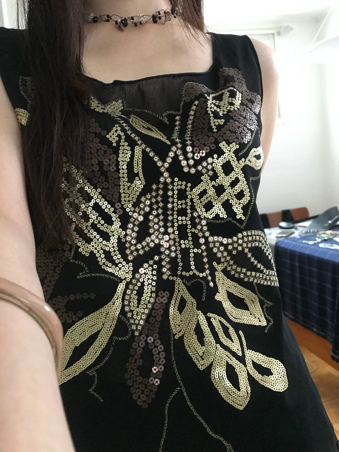 vintage mash spangles sleeveless 상품이미지2