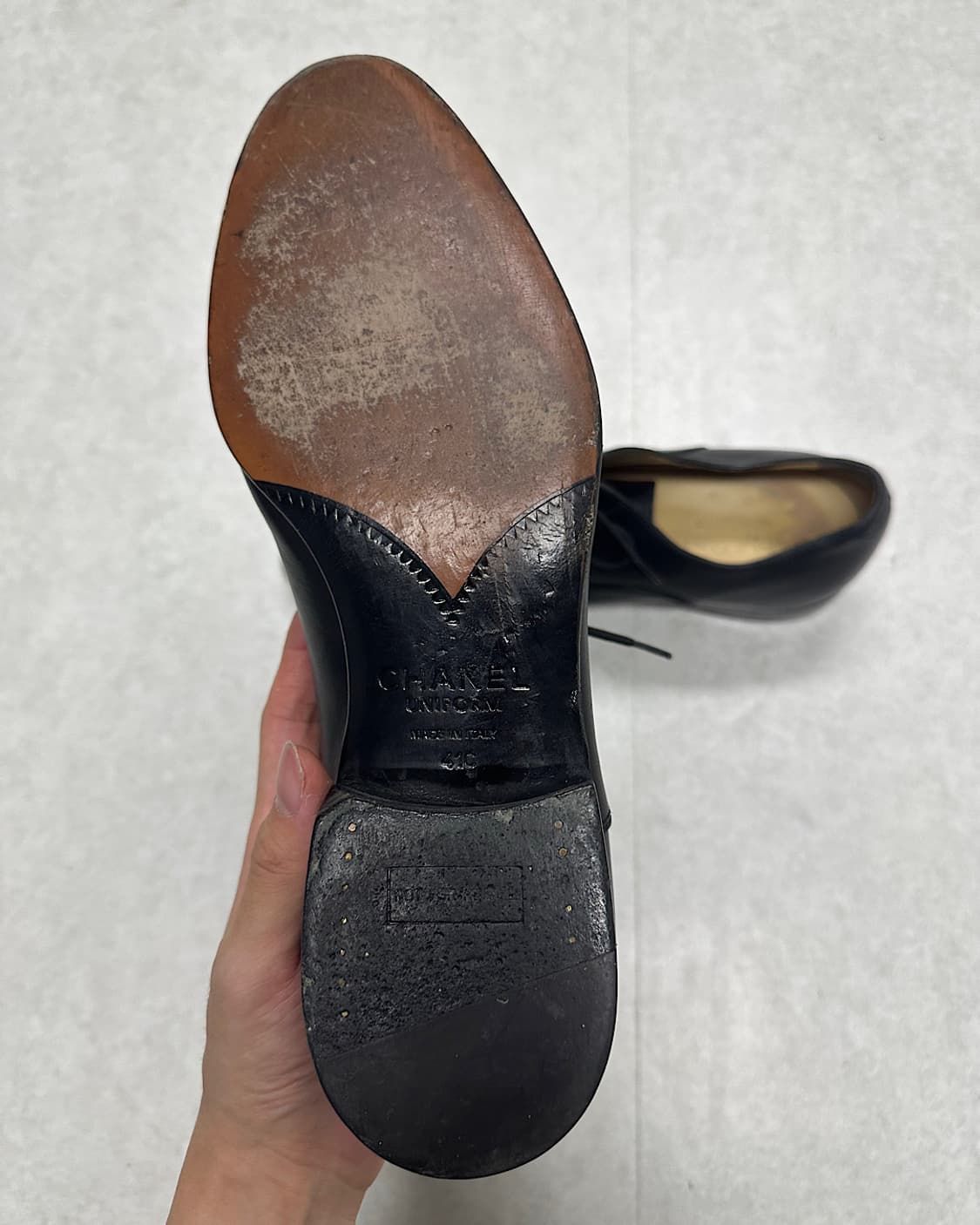 샤넬 유니폼 레이스업 더비 상품이미지5