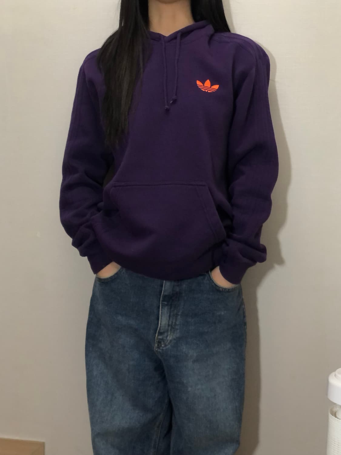 빈티지 아디다스 퍼플 파이어버드 후디 상품이미지2