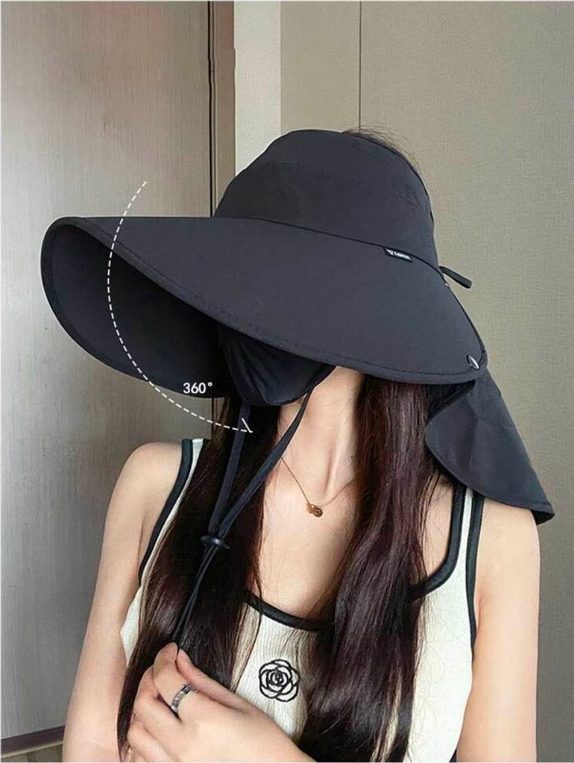 새상품 자외선차단 모자 챙넓은 햇빛가리개 뒷목차단 썬캡 여성 상품이미지2