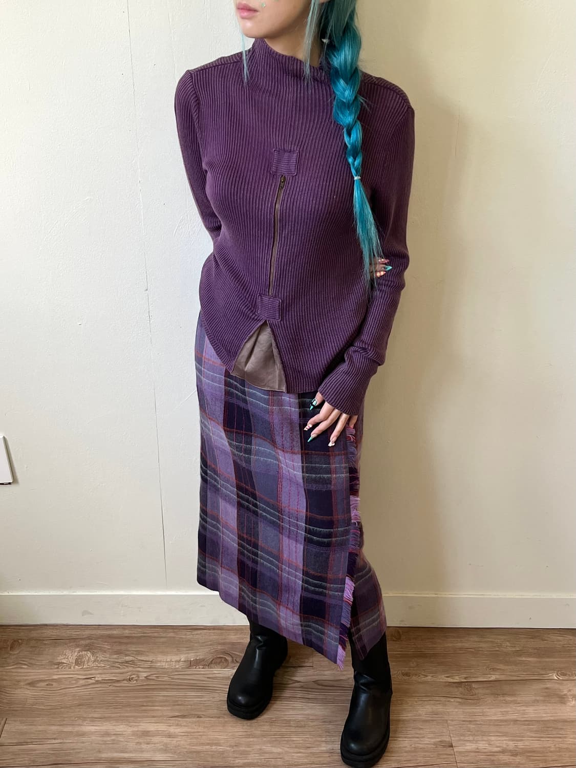 Aylesbury 체크 랩스커트 상품이미지8