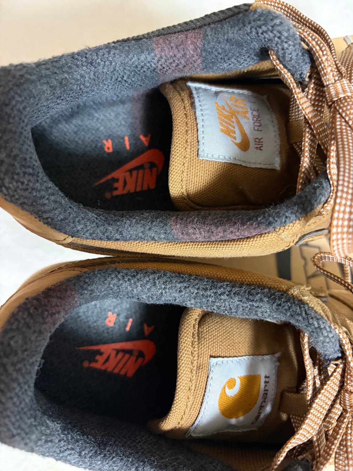 (260)나이키x칼하트 윕 WIP 에어포스 1 로우 (에일 브라운) 단품 상품이미지6