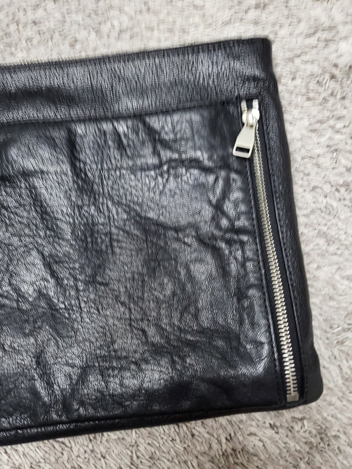 Time 포스트모던 블랙 양가죽 클러치 새제품급 상품이미지3