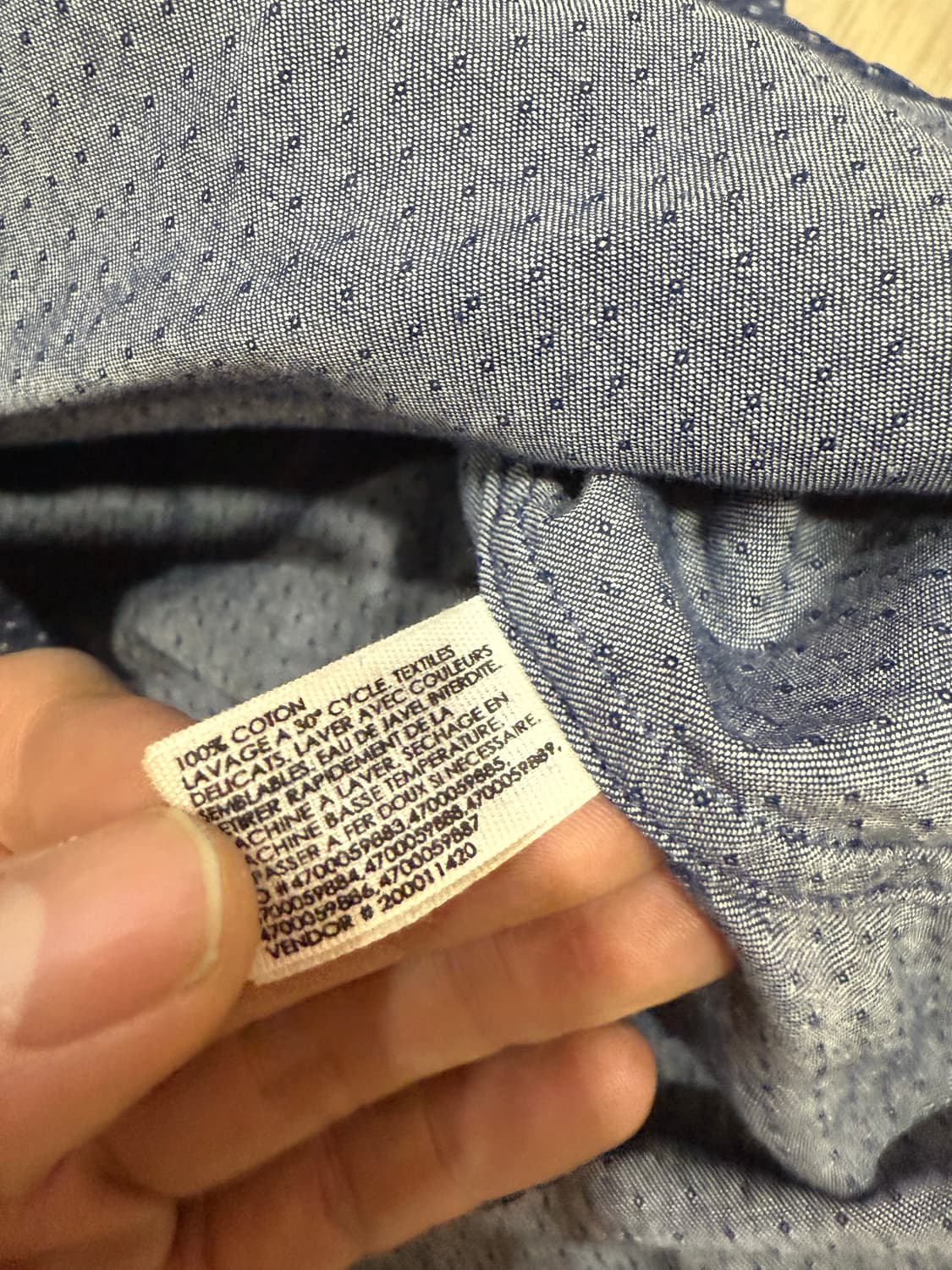 클럽모나코 도트 셔츠 슬림핏 M(100) / 면100% / 공홈 직구 상품이미지3