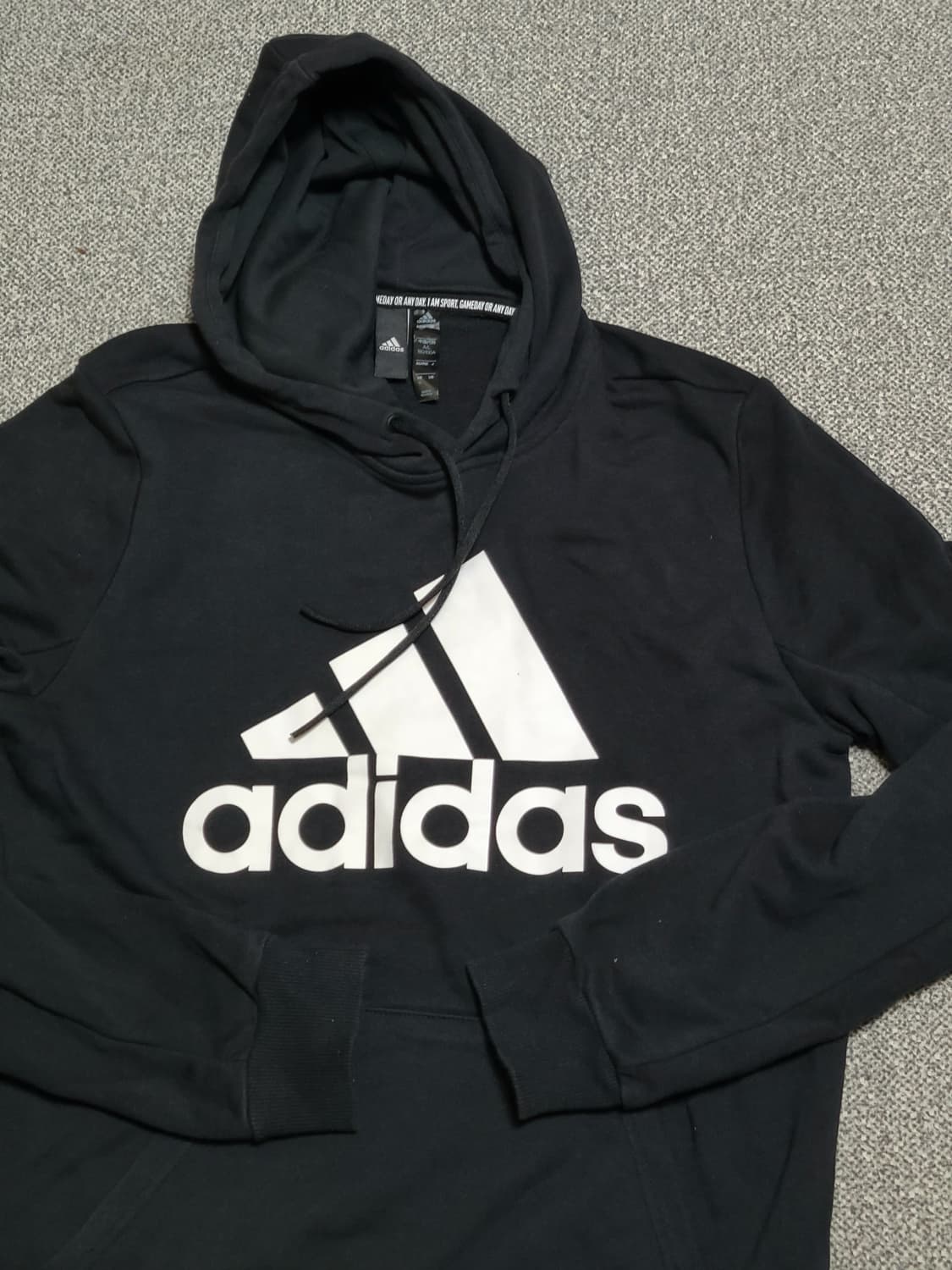 아디다스 빅로고 후드티 XL정사이즈 로  95  적당 검정 상품이미지3