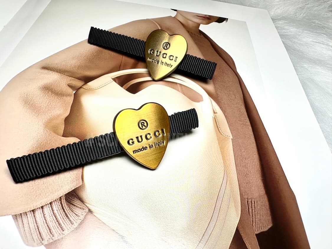 구찌 빈티지 헤어핀 골드 상품이미지4