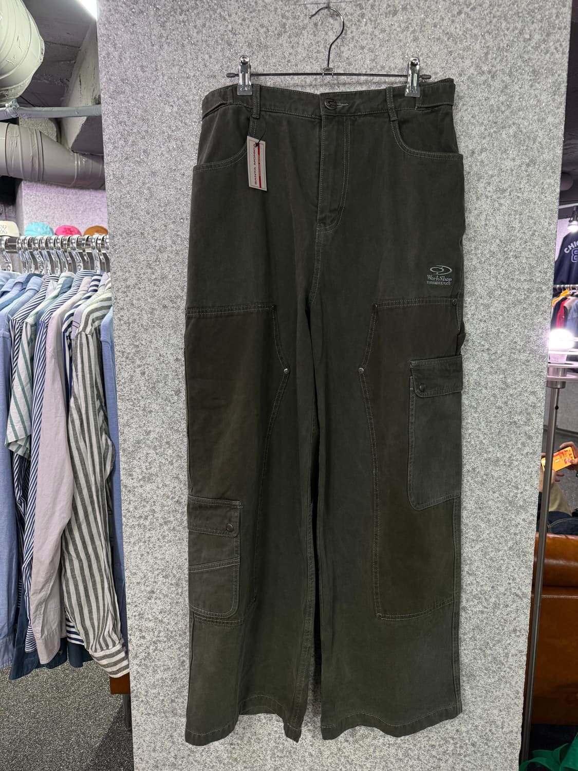 트래블 카키 카고 와이드 팬츠 B4372 상품이미지3