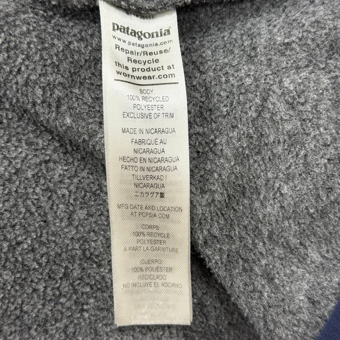 파타고니아 라이트웨이트 신칠라 스냅티 플리스 풀오버 니켈 블루 M 상품이미지5