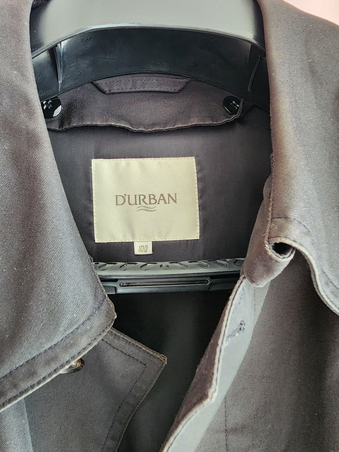 더반 D'URBAN 트렌치코트 팜. 블랙 발마칸 맥코트 100~105 상품이미지3