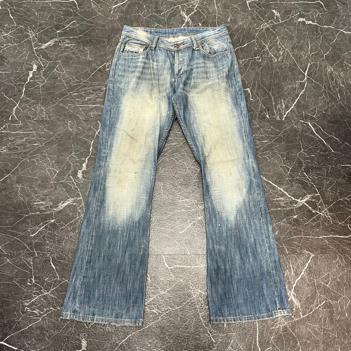 32in 디젤 워시드 부츠컷 와이드 데님 팬츠 상품이미지5