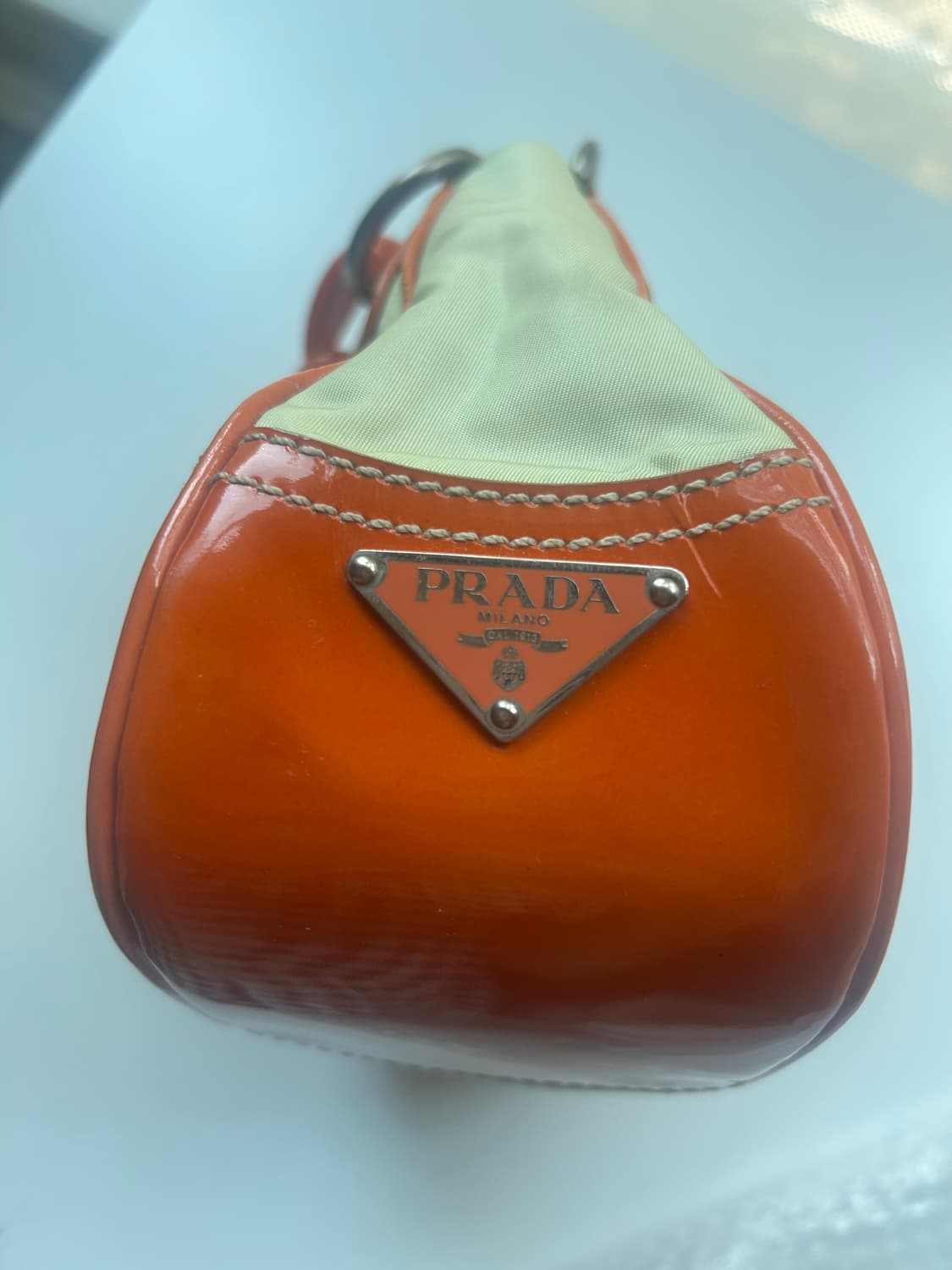 초희귀❗️)) 프라다 나일론 체인 오렌지 숄더백 🍊 상품이미지3