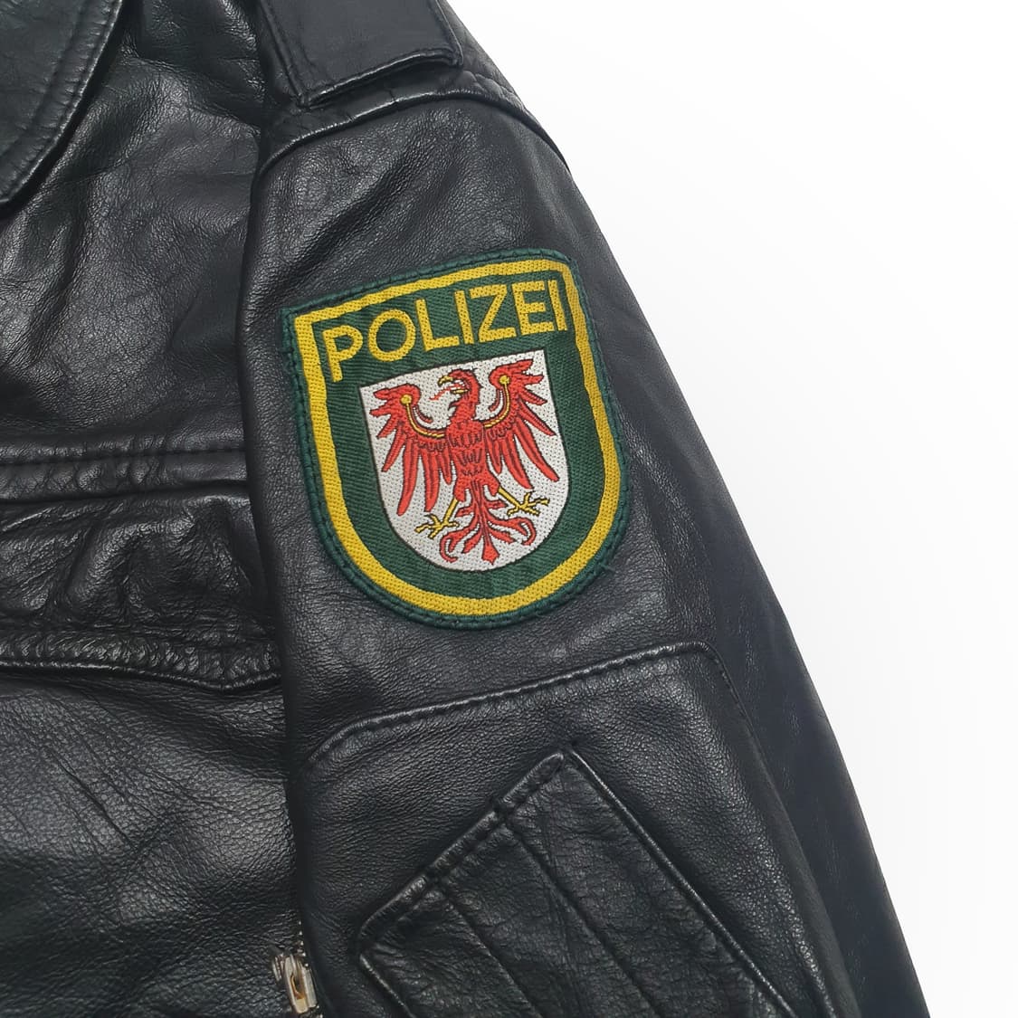 빈티지 90s polizei 독일 경찰 가죽자켓 105-110 상품이미지4