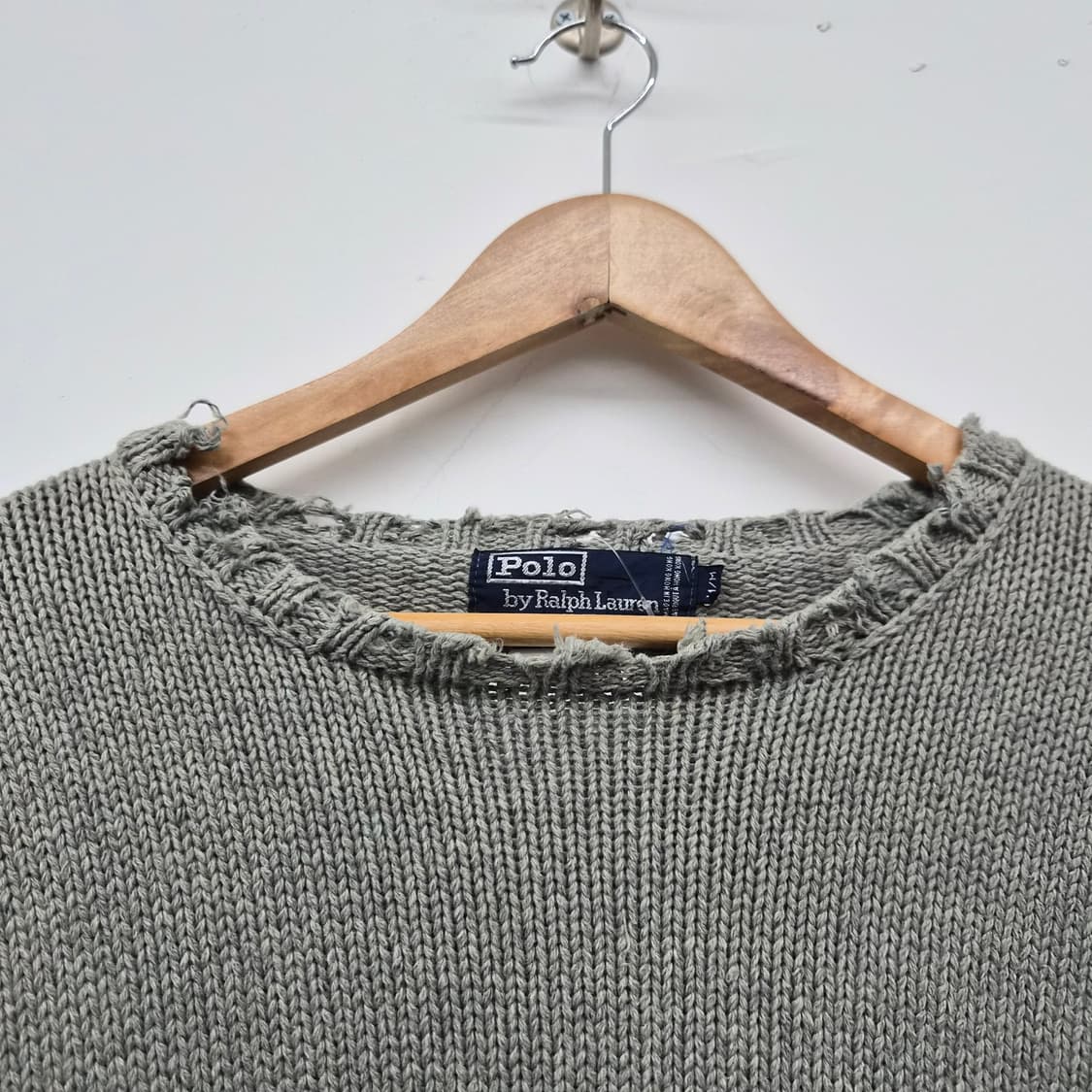 폴로 랄프로렌 그레이 빈티지 니트 스웨터 남성 M 상품이미지2