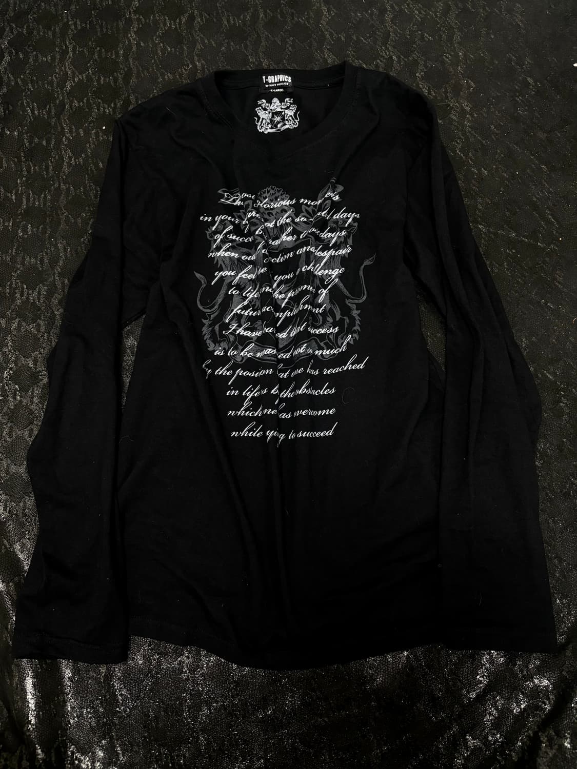 “Vintage” Y2K Lettering Gothic Print Sle 상품이미지1