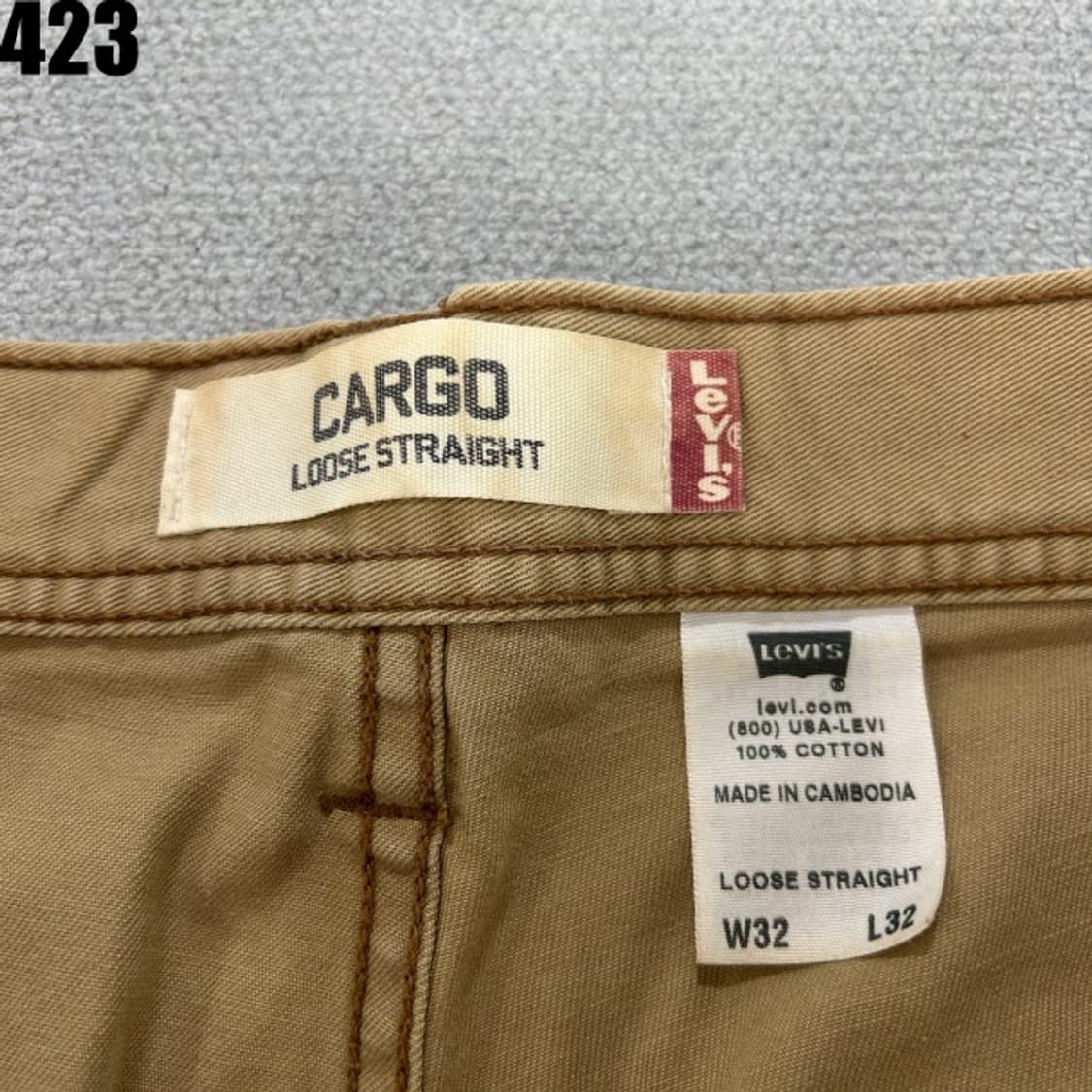 리바이스 카고 면바지 베이지 팬츠 34 상품이미지2