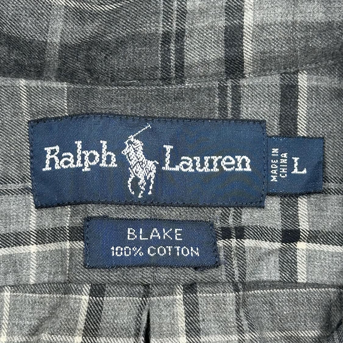 폴로 랄프로렌 포니 재팬 차콜 체크셔츠 (L) 상품이미지5