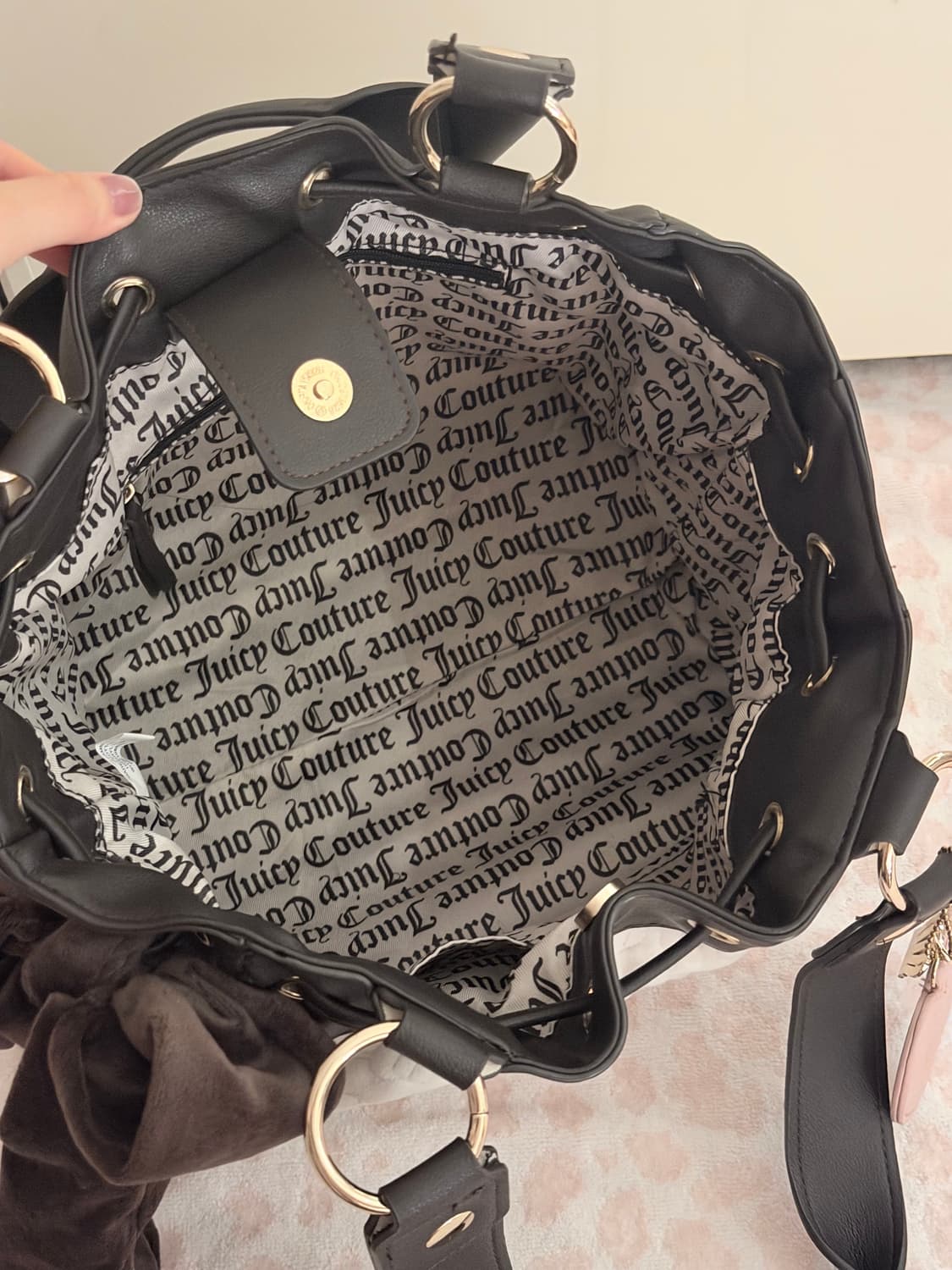 쥬시꾸뛰르 벨벳 데이드리머 숄더백 빈티지 갸루 핀터깔 상품이미지3