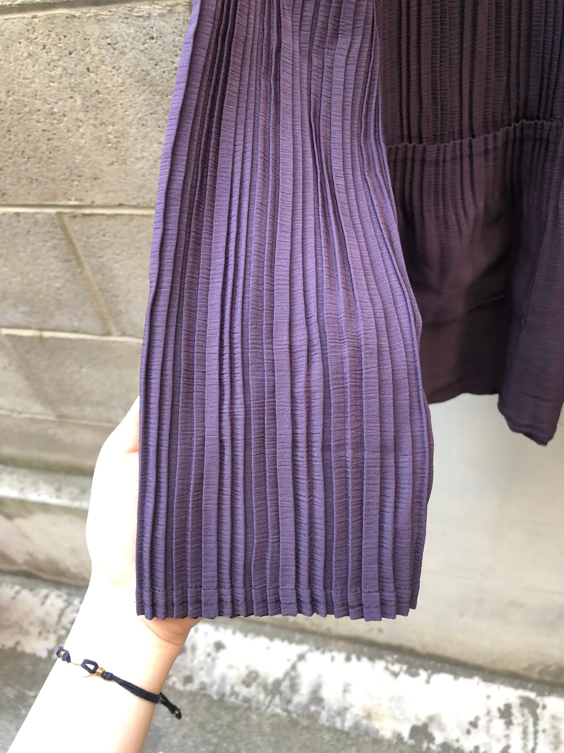 deep purple pleated blouse 상품이미지3