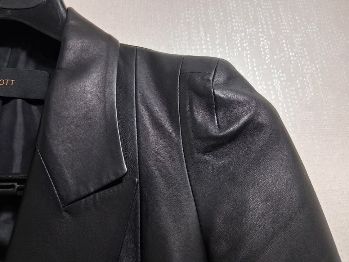 JIGOTT 블랙양가죽쟈켓 여성슬림형 마른XS44사이즈  상품이미지5