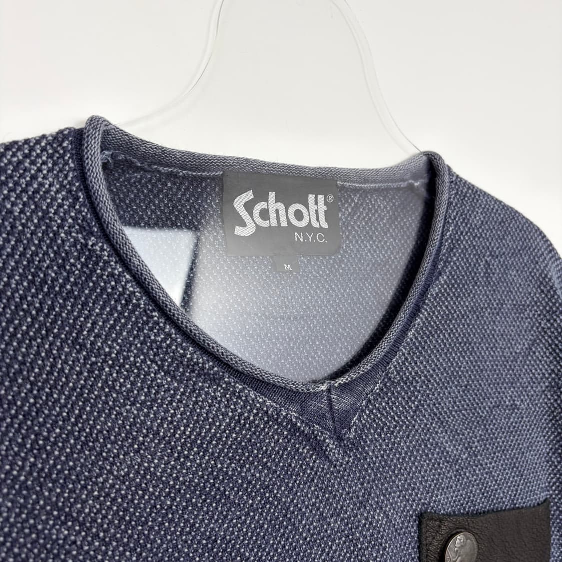 Schott 쇼트 레더 포켓 콘초 반팔 티셔츠 상품이미지2