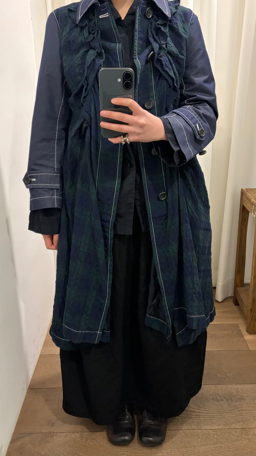 Check Shirring Docking Coat 상품이미지4