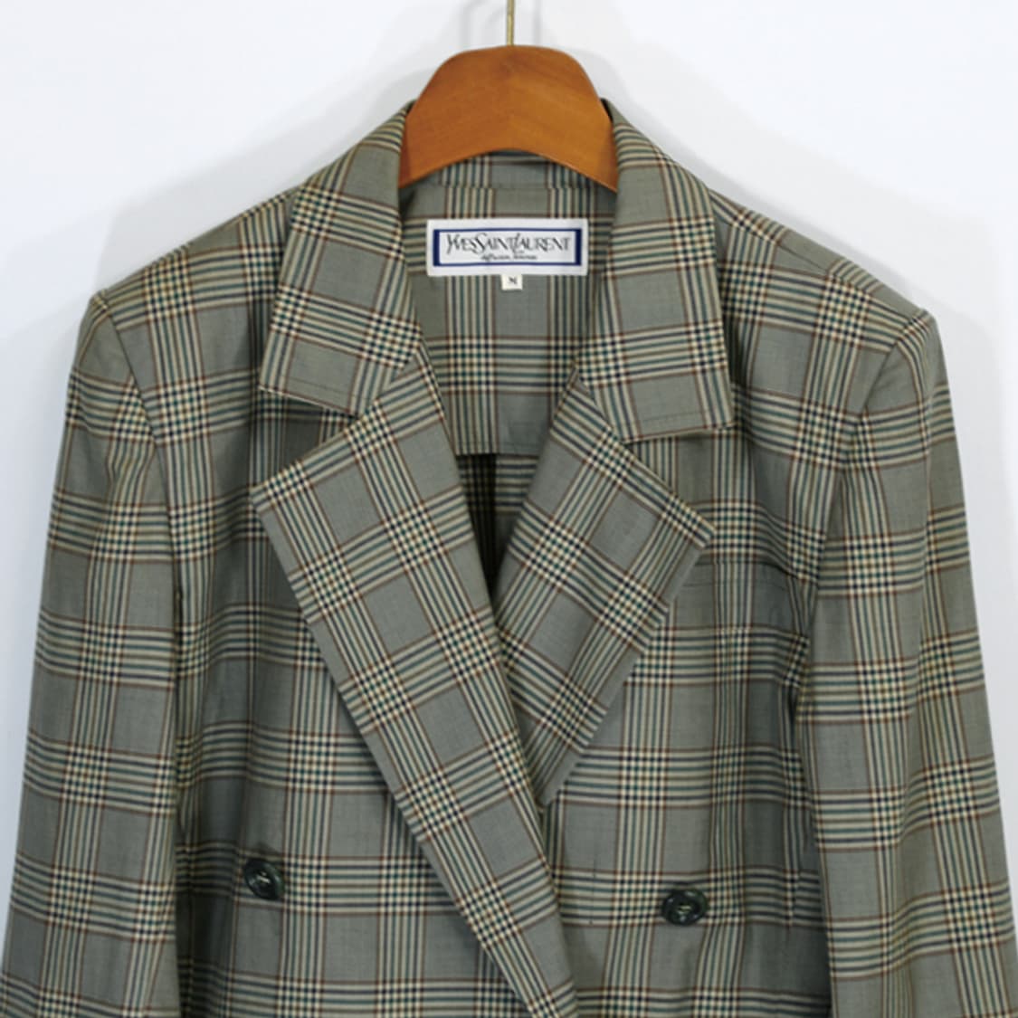 Yves Saint Laurent 90s빈티지더블체크자켓 상품이미지3