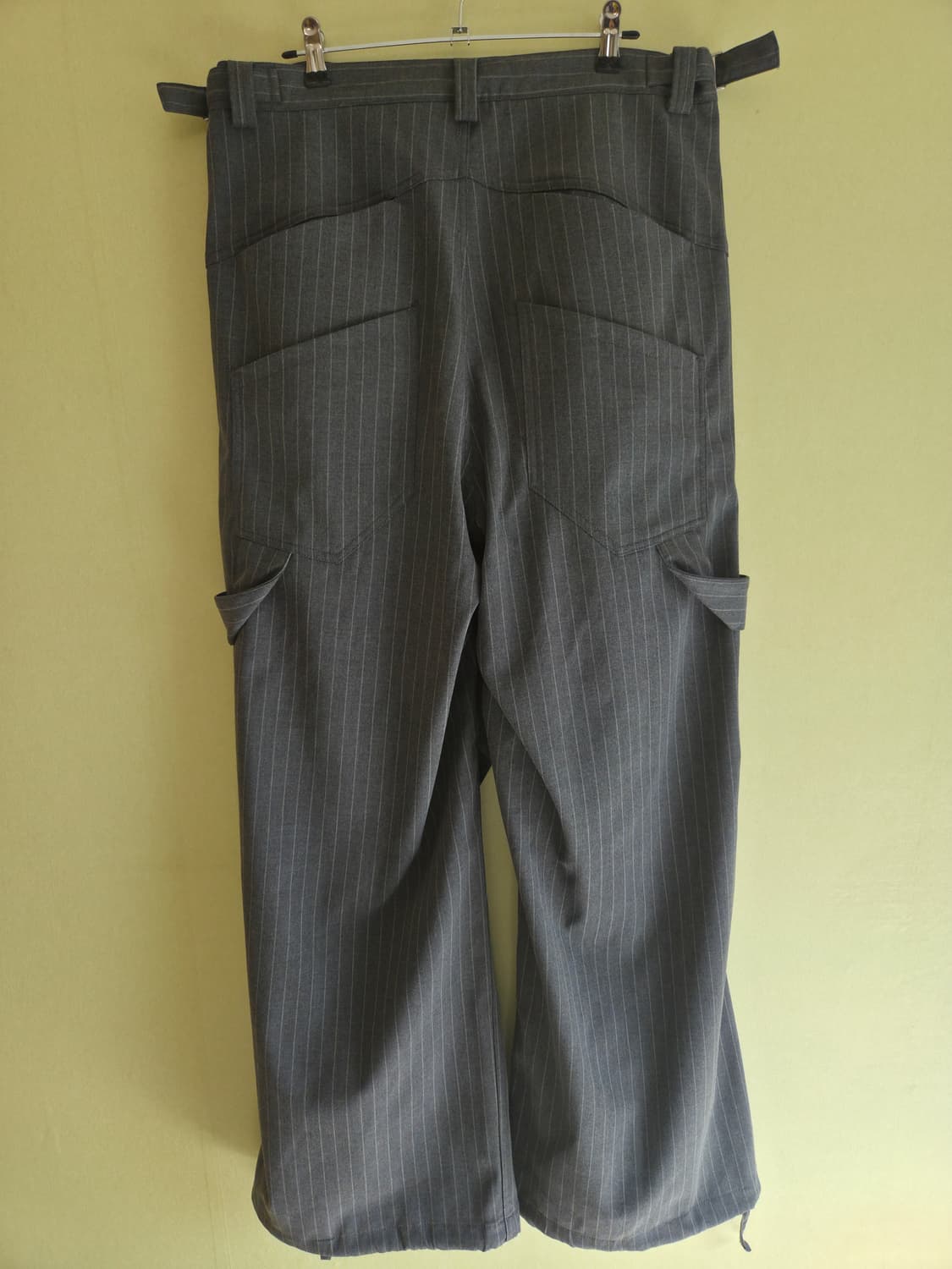 [3] 카미엔 247 올데이 배기팬츠 스트라이프 그레이 상품이미지2