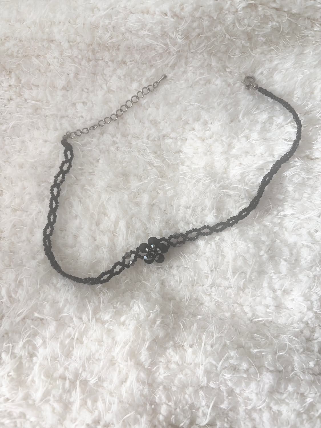 플라워 비즈 초커 목걸이 / 고스로리 고딕 고스 공겜여주 페어리계 상품이미지2