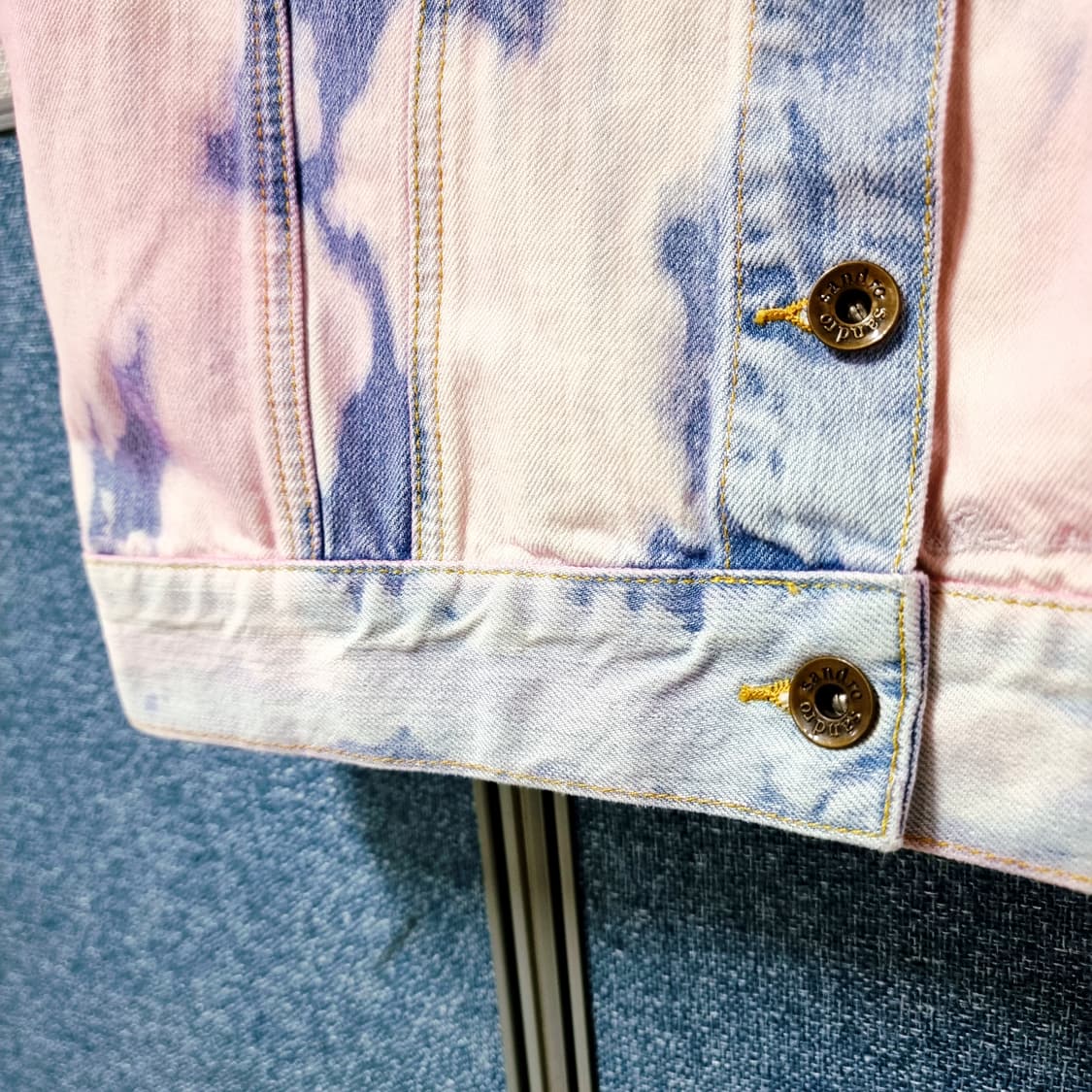 산드로 Sandro 코튼데님 타이다이 자켓 (55/표기1) 상태최상 상품이미지4