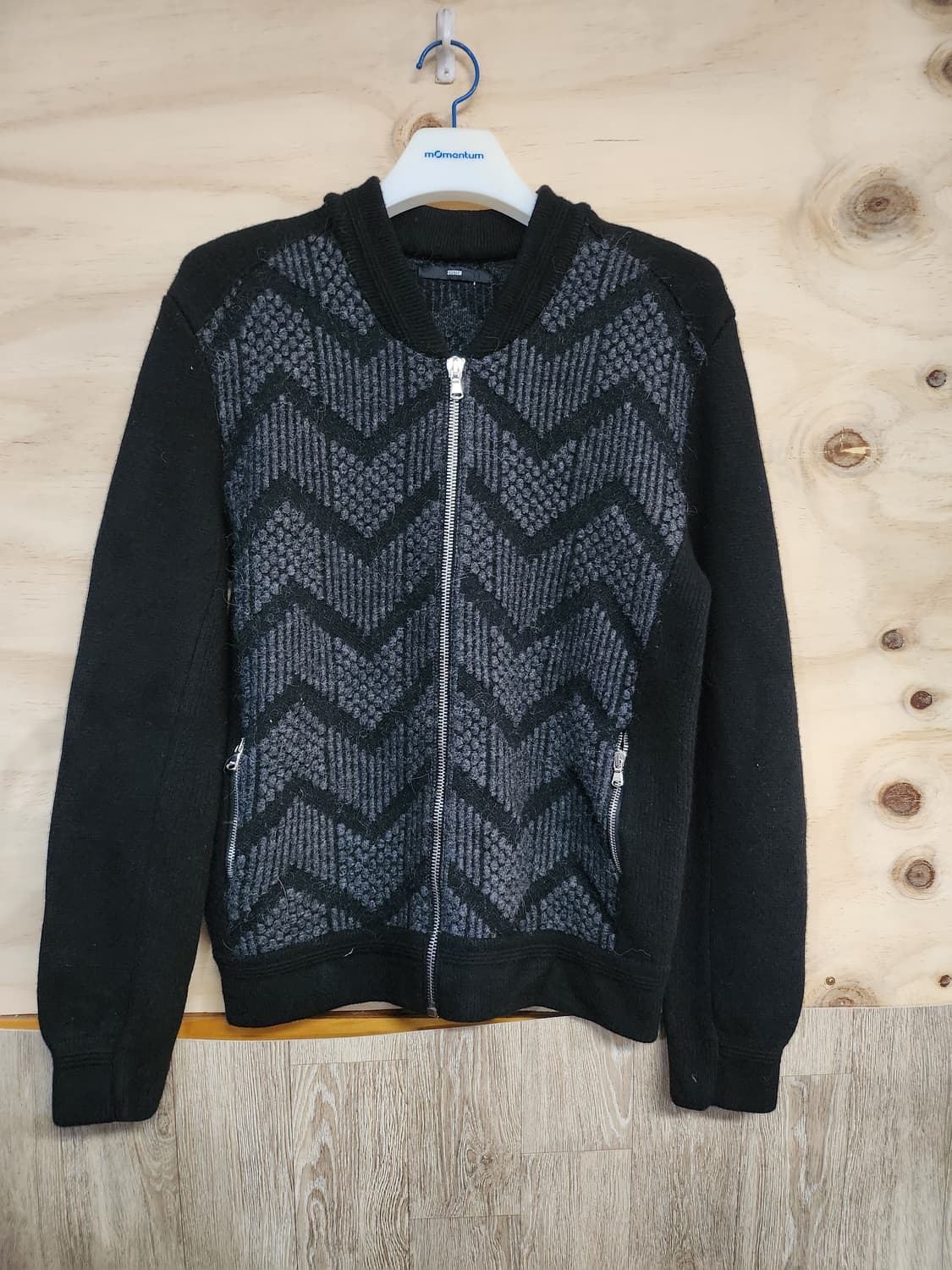 836) 한섬 시스템 system 알파카블랜드 남성 가디건 상품이미지1