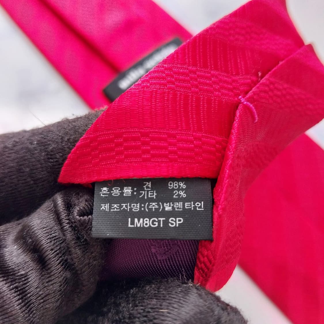 밀라숀 실크 레드 패턴 넥타이 8.3cm A+등급 K2341
 상품이미지10