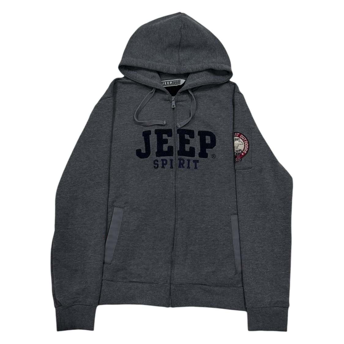 지프 빈티지 Y2K 스펠로고 후드집업 자켓 그레이 XL 상품이미지1