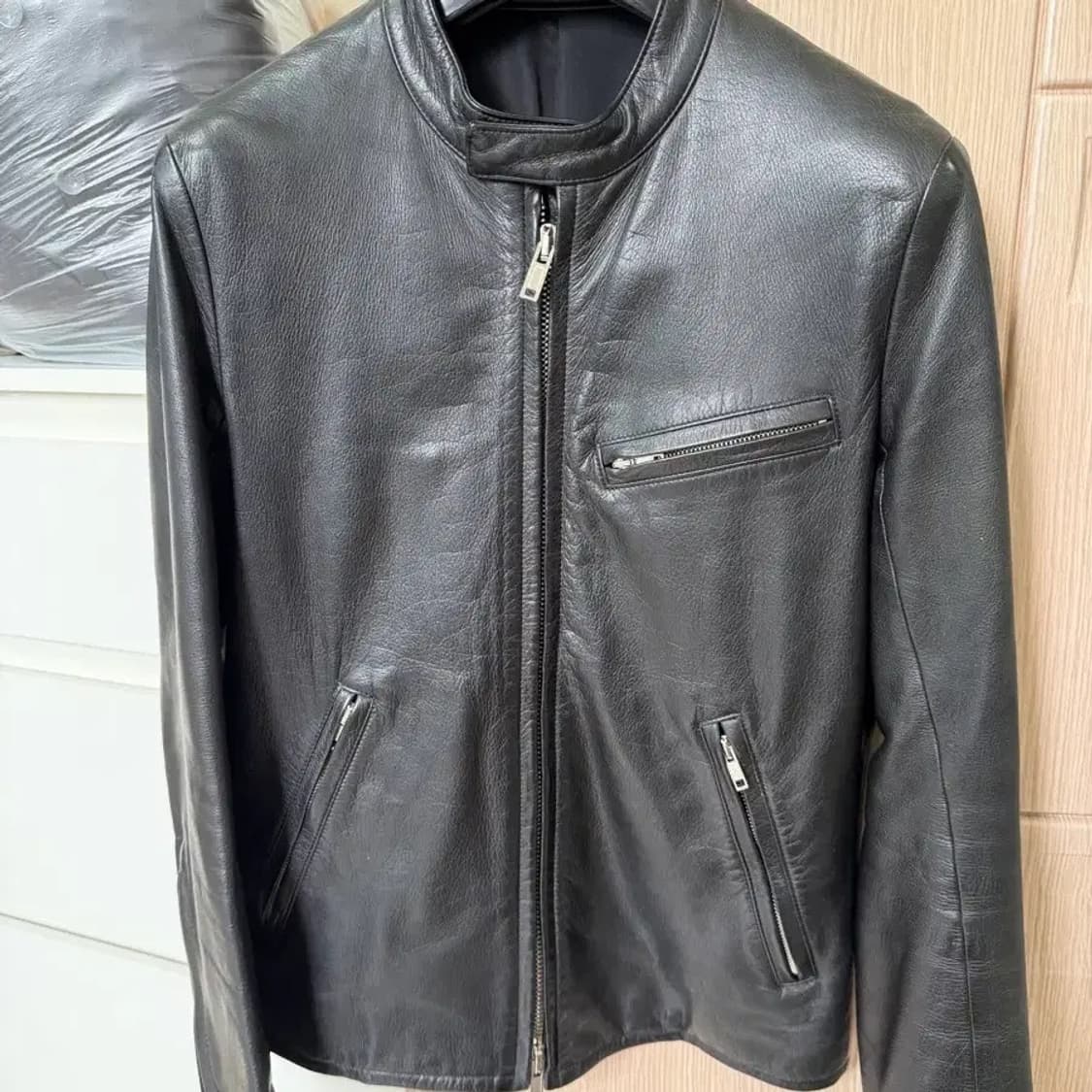 (싸게처분)리튬옴므 싱글 라이더스 가죽 자켓 44size(S사이즈상당) 상품이미지4